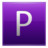 Letter P violet